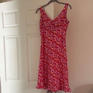 Express Pink and Orange Floral Dress